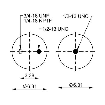 Top Down blueprint of Contitech Air Spring