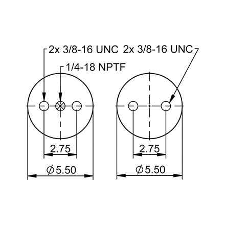 Top Down blueprint of Contitech Air Spring