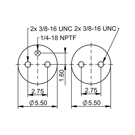 Top Down blueprint of Contitech Air Spring