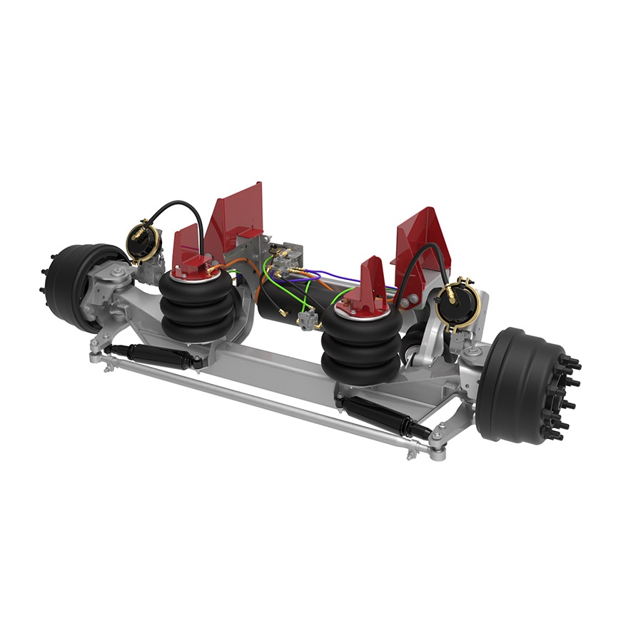 13.5K Self-Steer Lift Axle - Drum Brake with Integrated Air for 10" to 12.5" Ride Height