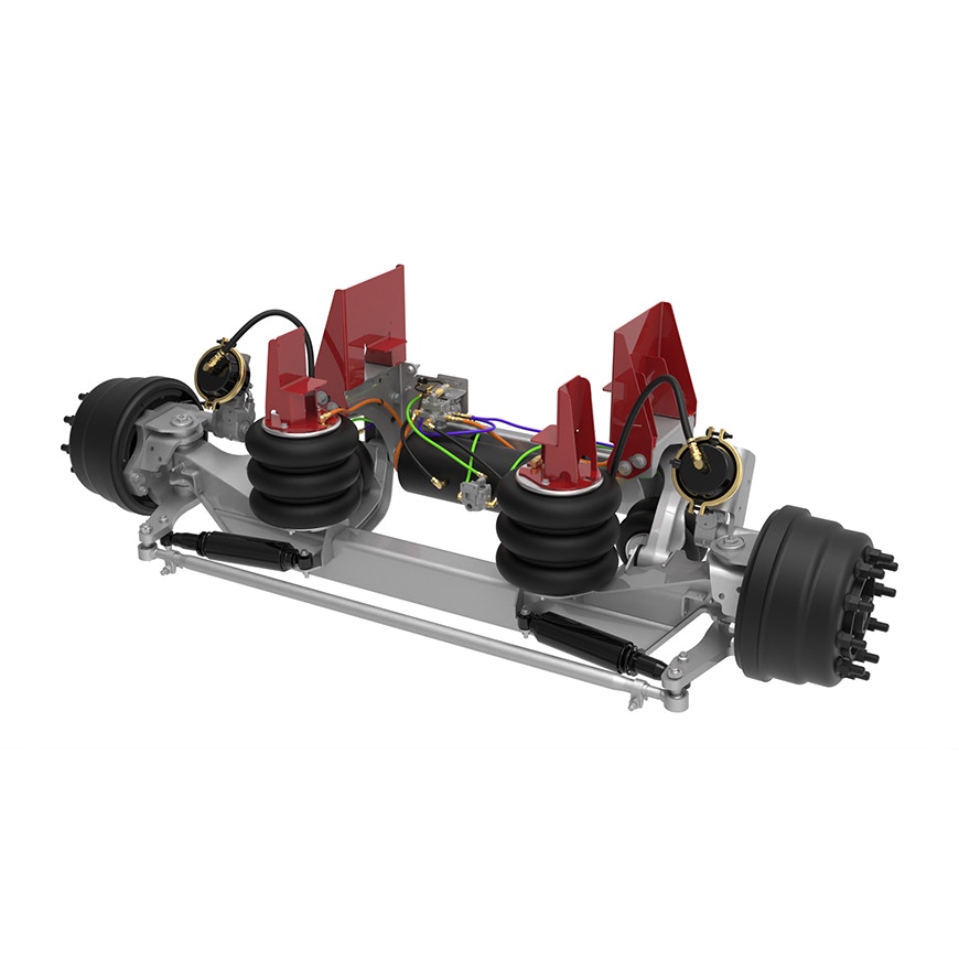 13.5K Self-Steer Lift Axle - Drum Brake with Integrated Air for 12" to 14.5" Ride Height