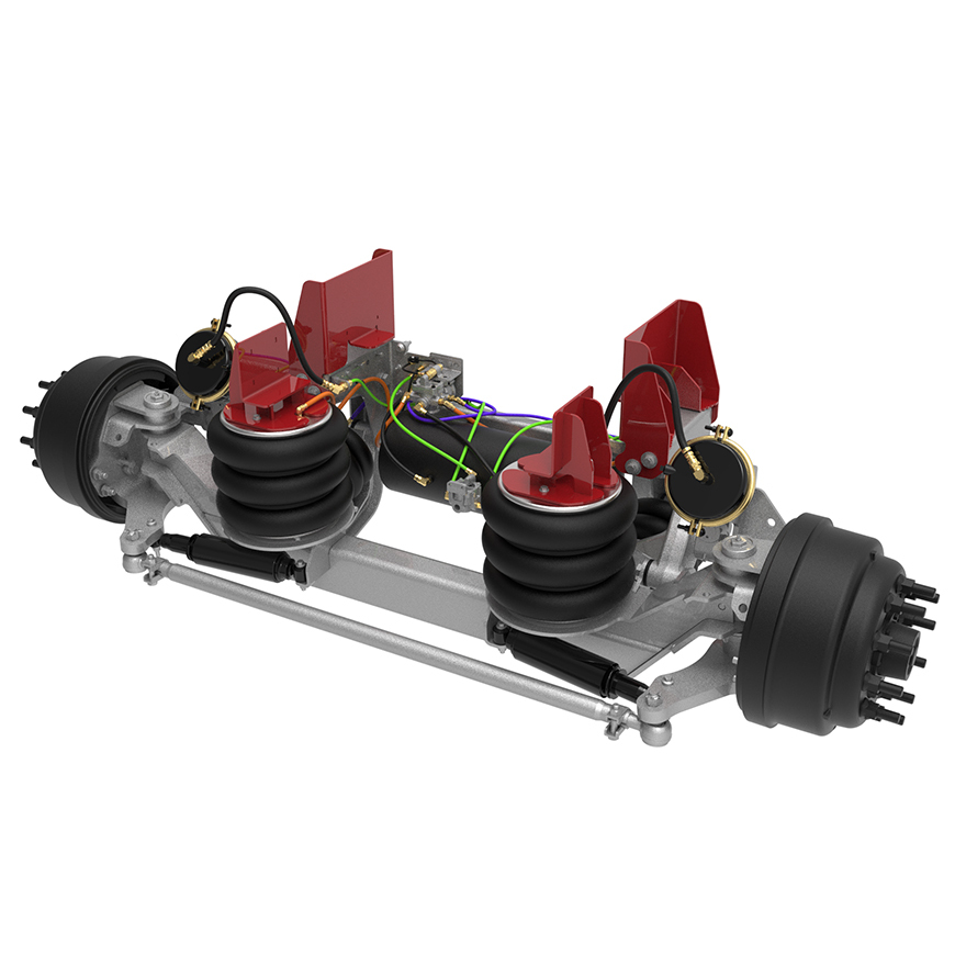 20K Self-Steer Lift Axle - Integrated Air for 10" to 12.5" Ride Height