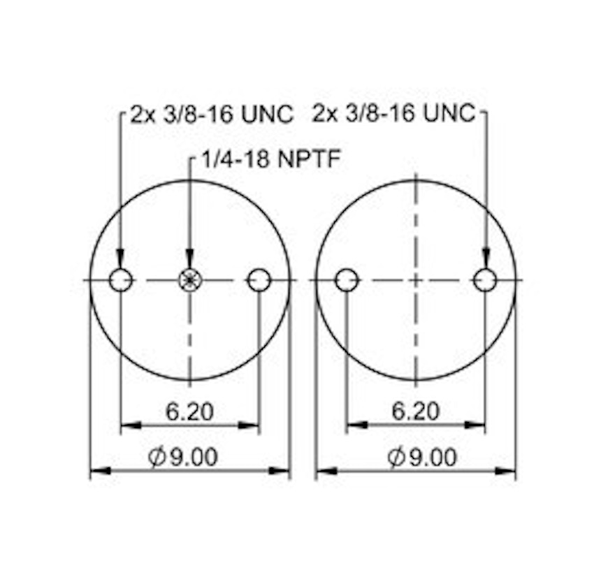 Top Down blueprint of Contitech Air Spring